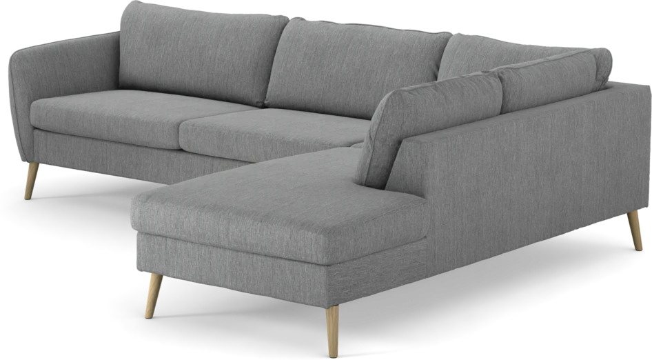 County - 2,5-sits soffa med divan höger - Grå