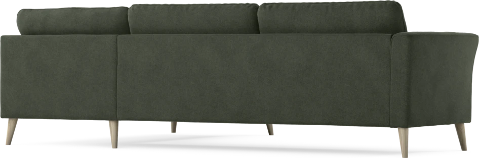 Bridge - 3-sits soffa med divan höger - Grön