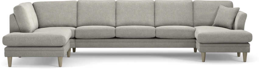 Eden - 3-sits soffa med divan vänster och schäslong höger - Grå