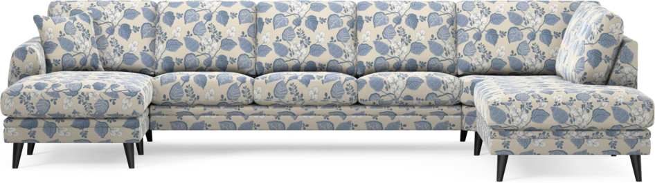 Eden - 3-sits soffa med schäslong vänster och divan höger - Flerfärgad