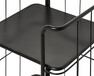 Odette - Rullvagn med 3 hyllplan, 44x37x92 cm - Svart