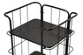 Odette - Rullvagn med 3 hyllplan, 44x37x92 cm - Svart