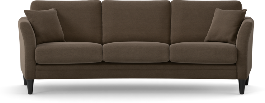 Eden - 3-sits soffa svängd - Brun