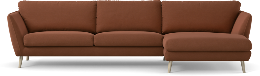 Madison Lux - 3-sits soffa med schäslong höger - Röd