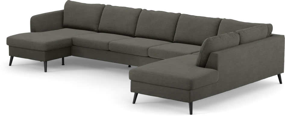 County - 4-sits soffa med schäslong vänster och divan höger - Grå