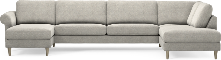 Bridge - 3-sits soffa med schäslong vänster och divan höger - Grå