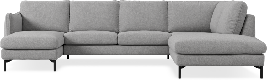 Madison Lux - 2-sits soffa med schäslong vänster och divan höger - Grå