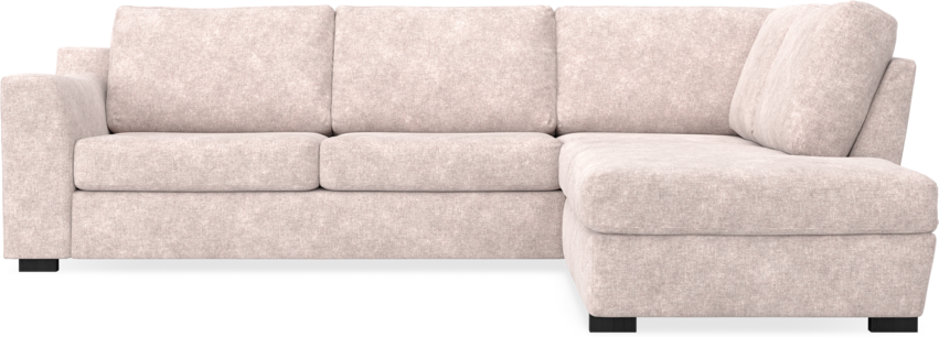 Friday - 2,5-sits soffa med divan höger - Rosa