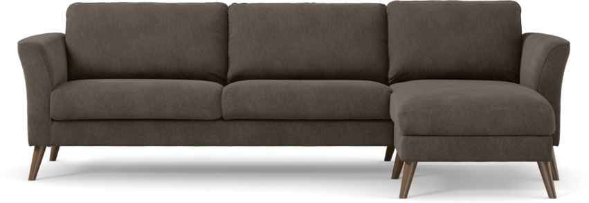 Bridge - 3-sits soffa med schäslong höger - Gul