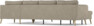 County - Hörnsoffa, 3+2-sits med schäslong vänster - Beige