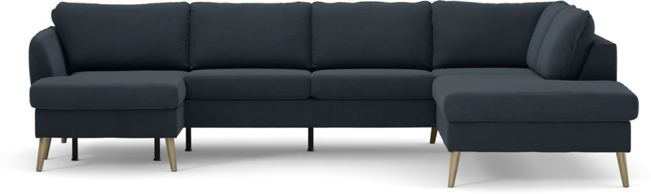 County - 3-sits soffa med schäslong vänster och divan höger - Blå