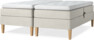 Delux Sense - Ställbar säng, dubbelsäng med bäddmadrass - Beige