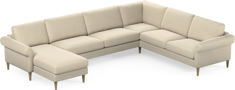 Bridge - Hörnsoffa, 3+2-sits med schäslong vänster - Beige