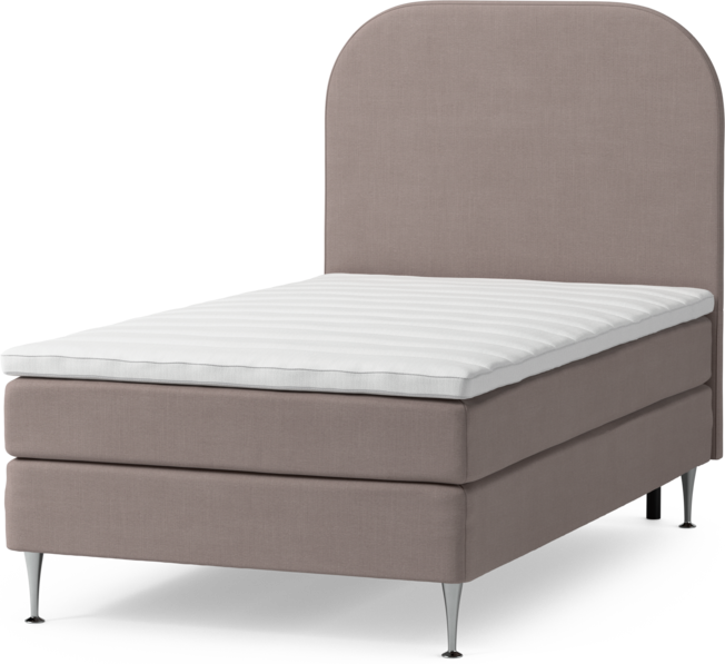 Roma Family - Kontinentalsäng, enkelsäng med bäddmadrass och sänggavel slät, B 105-140