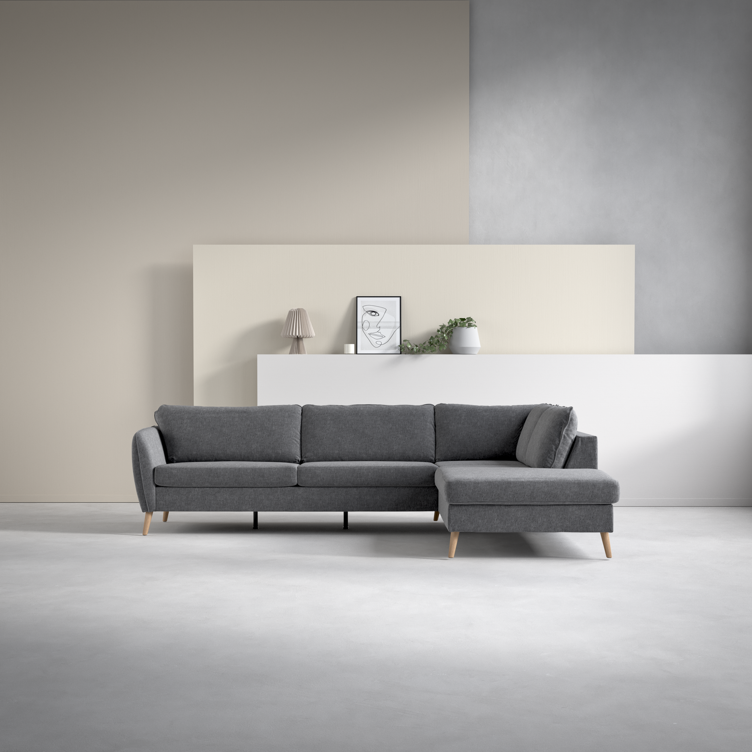 County - 2,5-sits soffa med divan höger - inspiration