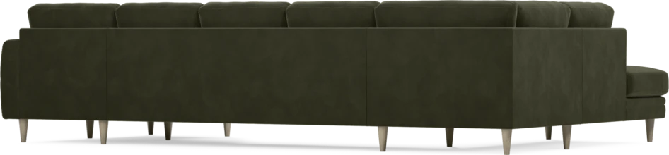 Eden - 3-sits soffa med divan vänster och schäslong höger - Grön