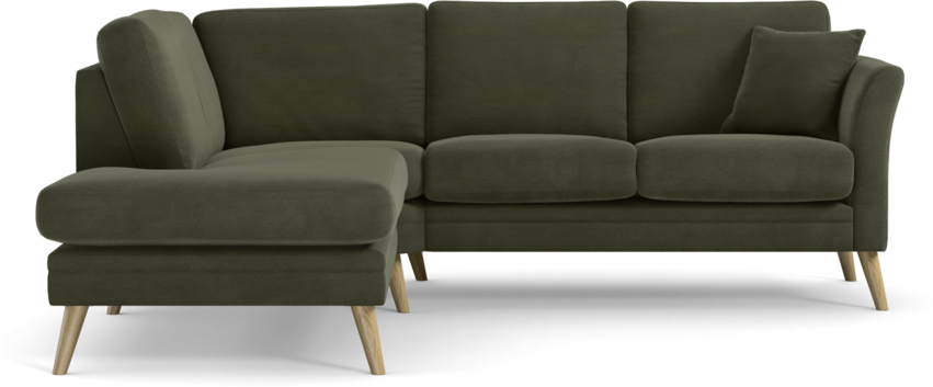 Eden - 2-sits soffa med divan - Grön