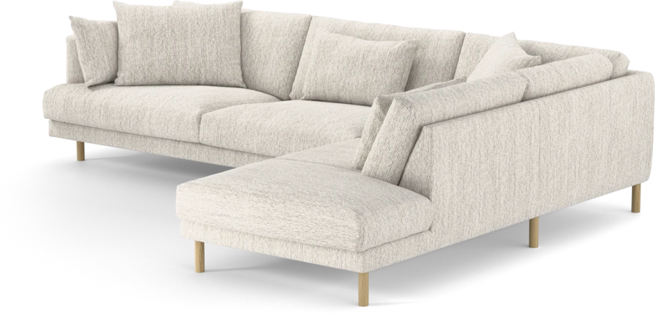Harper - 3-sits soffa med divan höger - Grå