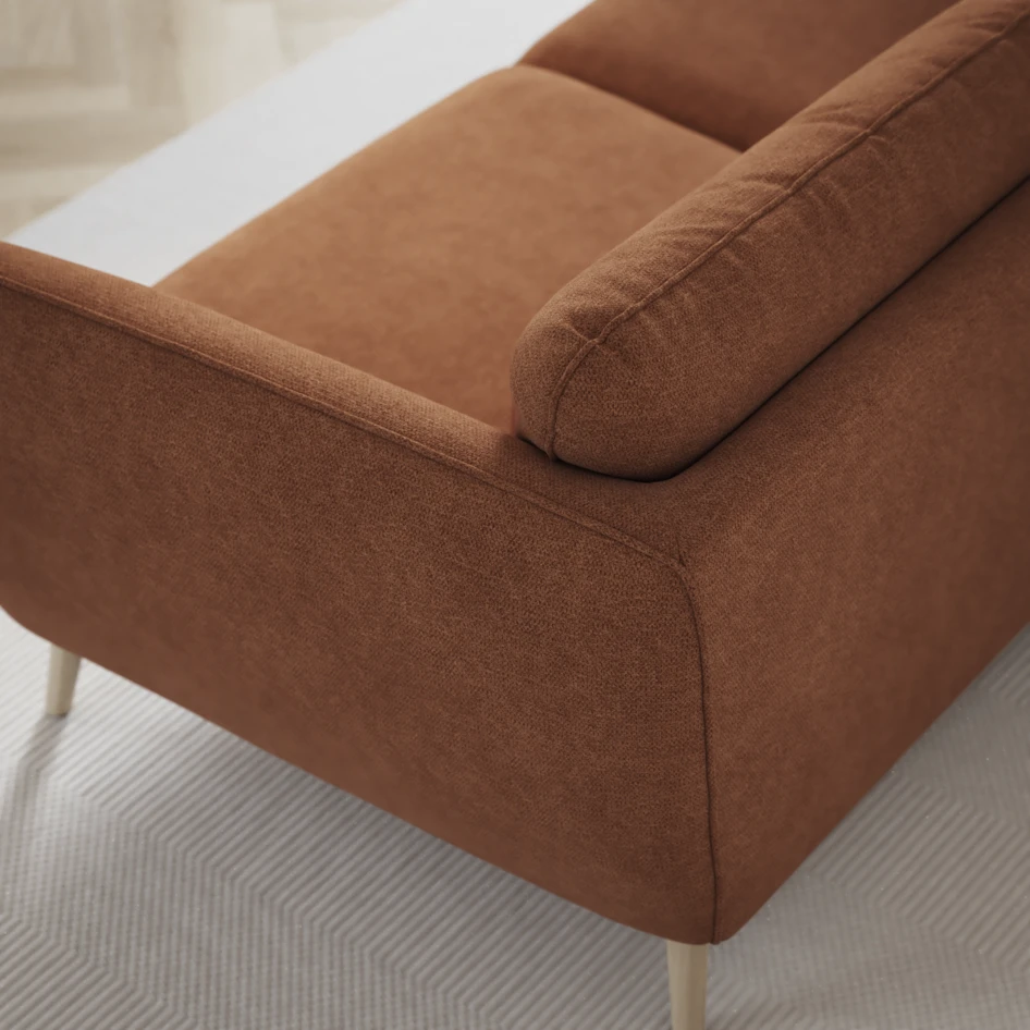 Madison - 2-sits soffa med divan vänster och schäslong höger - Orange