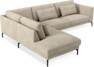 Willow - 3-sits soffa med divan vänster, fast klädsel - Beige