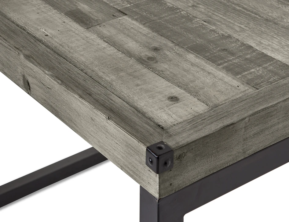 Woodenforge - Matgrupp med 4 barstolar Tracy - Grå