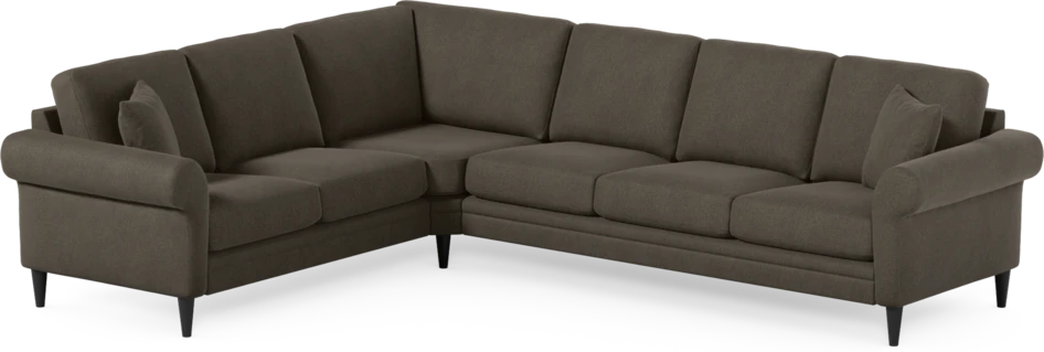 Eden - Hörnsoffa, 2+3-sits - Brun