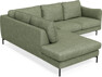Madison - 2-sits soffa med divan vänster - Grön