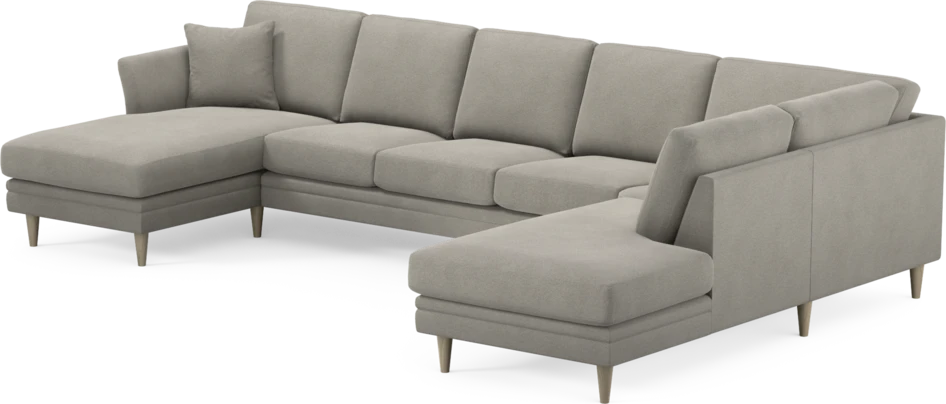 Eden - 3-sits soffa med schäslong vänster och divan höger - Grå