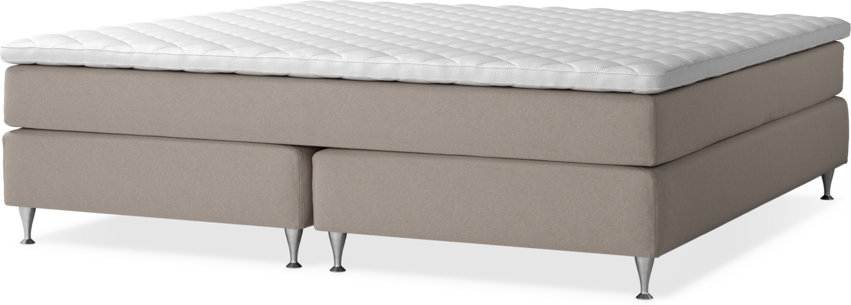 Delux Sense - Kontinentalsäng, dubbelsäng med bäddmadrass - Beige