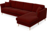 Eden - 3-sits soffa med schäslong - Röd