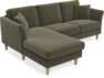 Eden - 2-sits soffa med schäslong - Brun