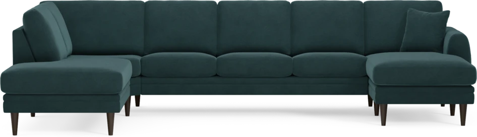 Eden - 3-sits soffa med divan vänster och schäslong höger - Blå