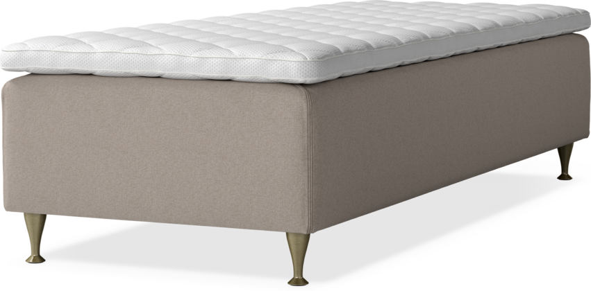 Delux Dream - Ramsäng, enkelsäng med bäddmadrass - Beige