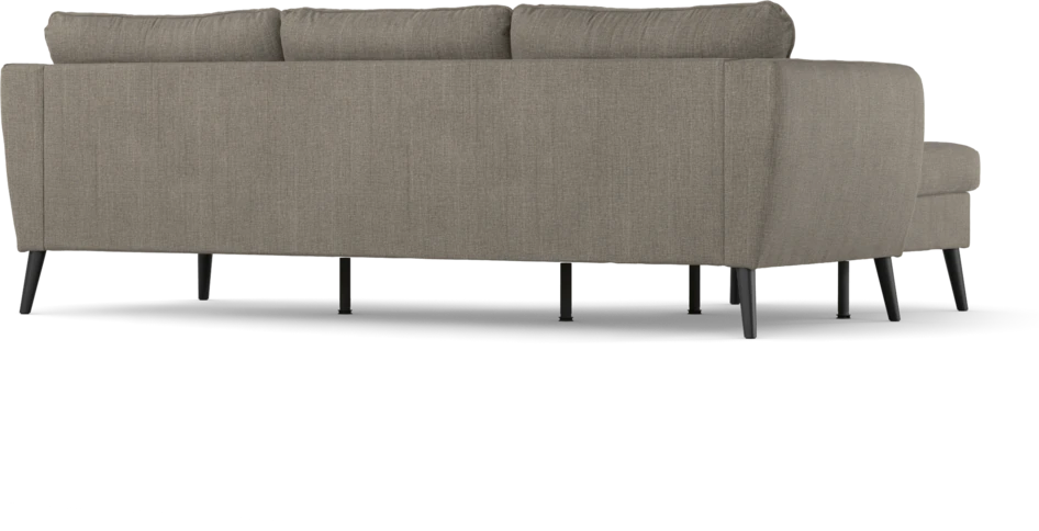 County - 3-sits soffa med flyttbar schäslong - Brun