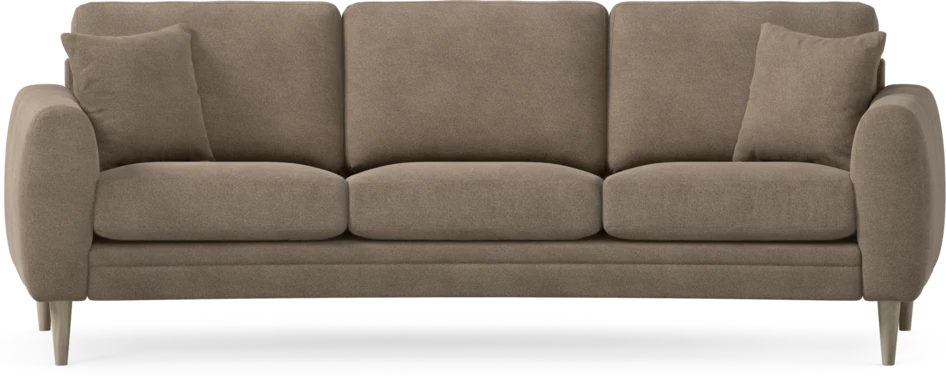 Eden - 3-sits soffa svängd - Brun