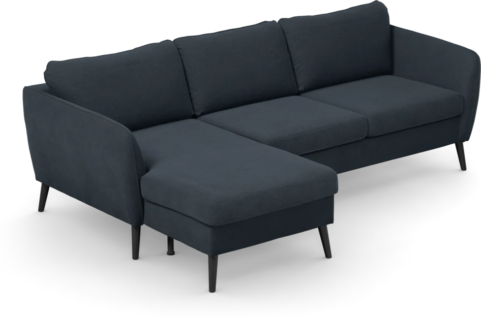 County - 3-sits soffa med flyttbar schäslong - Blå