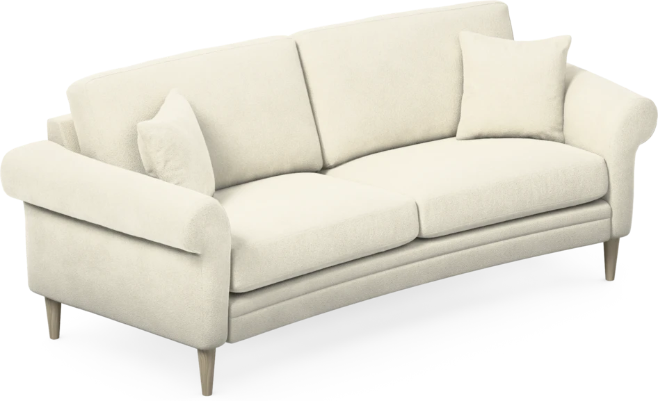 Eden - 2,5-sits soffa svängd - Vit
