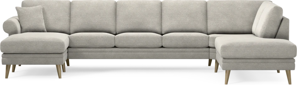 Eden - 3-sits soffa med schäslong vänster och divan höger - Grå