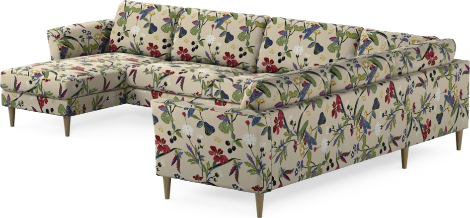 Bridge - Hörnsoffa, 3+2-sits med schäslong vänster - Flerfärgad