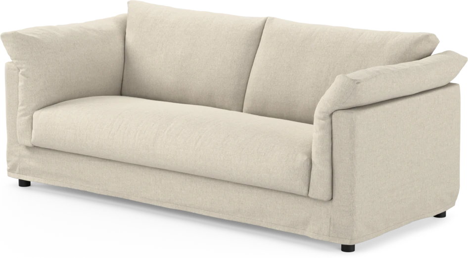 Cherrie - 2,5-sits soffa, hel dyna och kappa - Beige