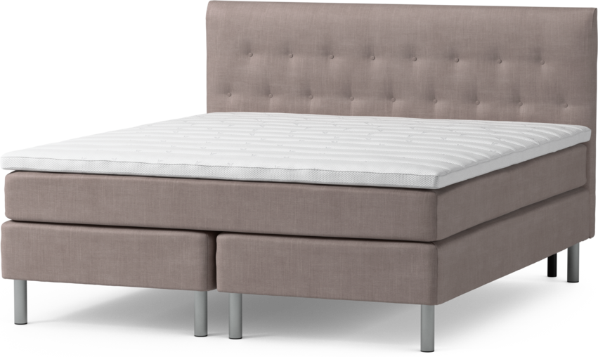 Roma Family - Kontinentalsäng, dubbelsäng med bäddmadrass och sänggavel låg pikerad, B 160-180