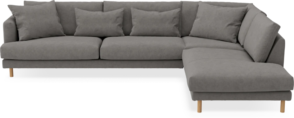 Harper - 3-sits soffa med divan höger - Grå