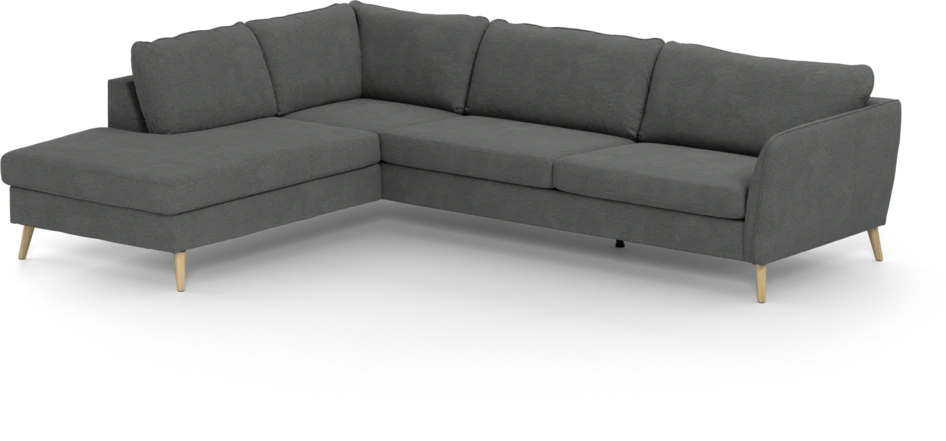County - 2,5-sits soffa med divan vänster - Grå