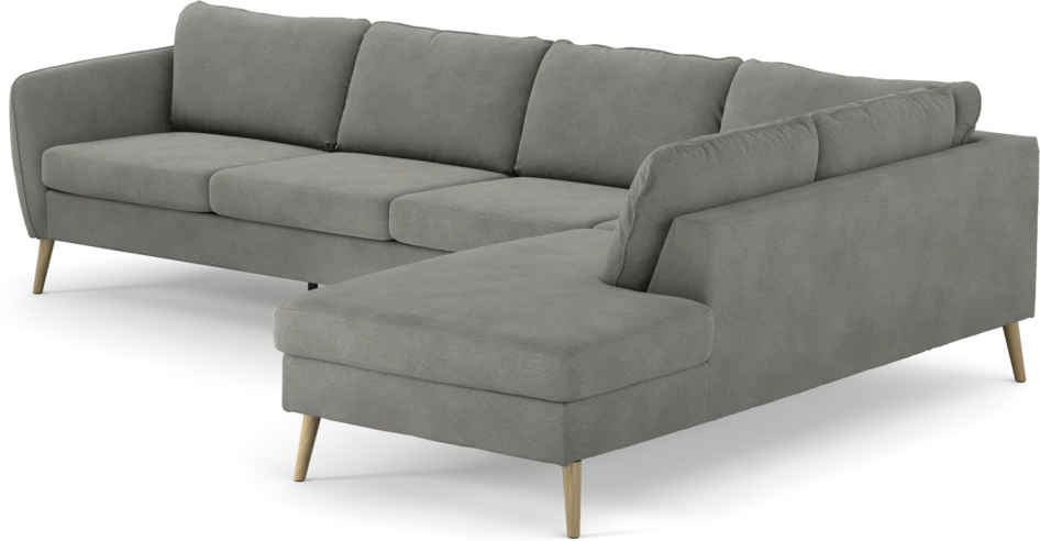 County - 3-sits soffa med divan höger - Grå