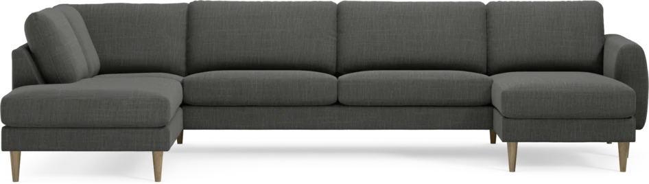 Bridge - 3-sits soffa med divan vänster och schäslong höger - Grå