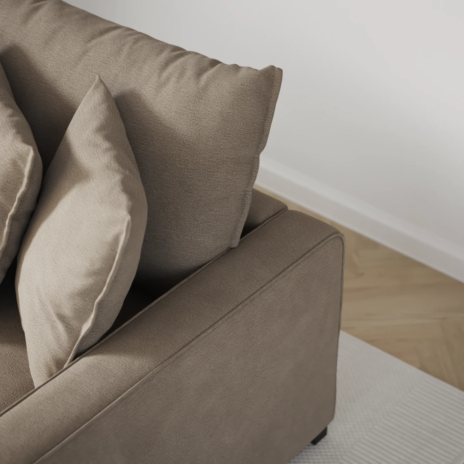 Rossi - 1,5-sits med armstöd höger - Beige