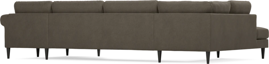 Bridge - 3-sits soffa med divan vänster och schäslong höger - Brun
