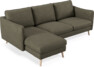 Madison Lux - 2-sits soffa med schäslong vänster - Brun