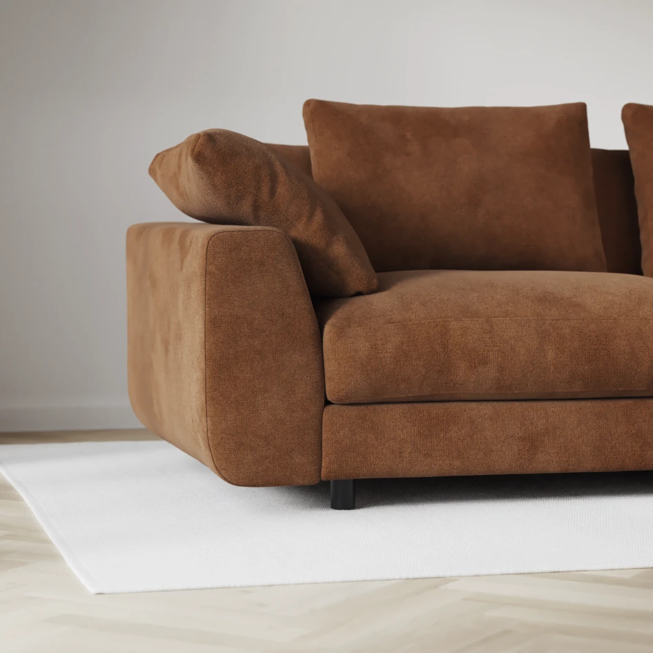 Amie - 3-sits med divan höger - Orange