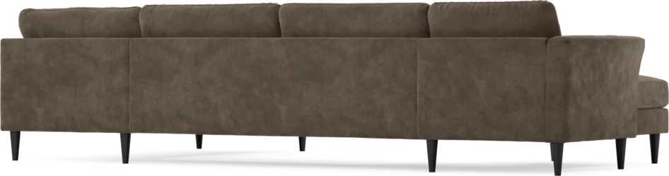 Bridge - 3-sits soffa med schäslong vänster och divan höger - Brun